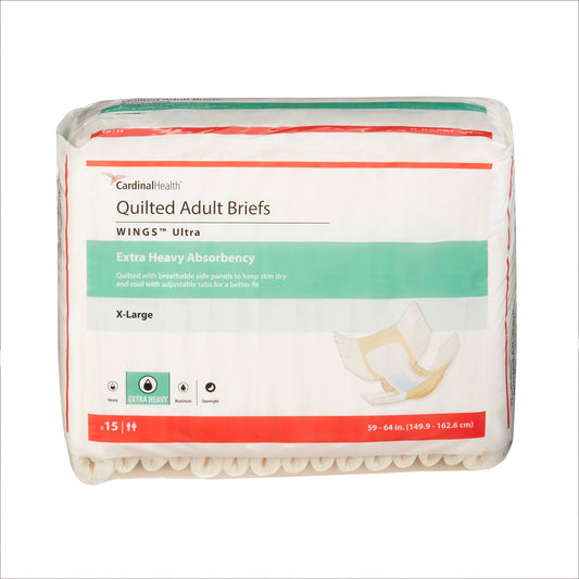 Unisex Adult Incontinence Brief Wings Ultra X-Large Disposable Heavy Absorbency, Packaging Type- Case