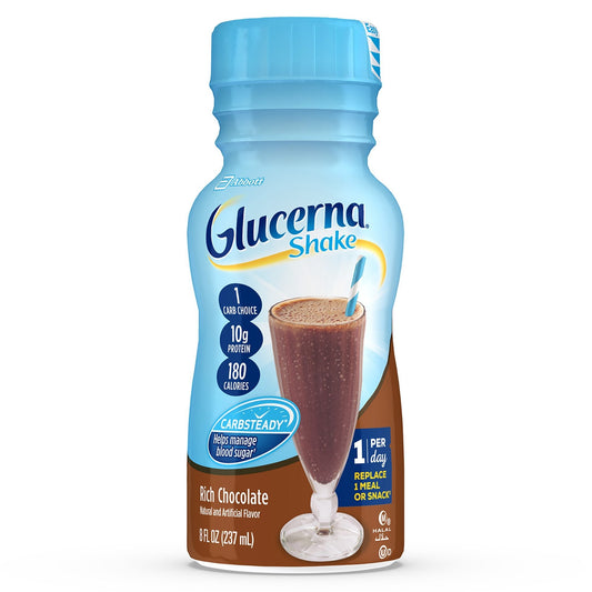 Oral Supplement Glucerna Original Shake Rich Chocolate Flavor Liquid 8 oz. Bottle,  Packaging Type- Each