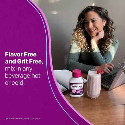 Miralax Gentle Constipation Relief without Harsh Side Effects Osmotic Laxative Powder