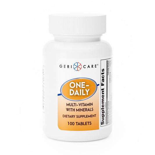 Multivitamin Supplement with Minerals Geri-Care Tablet 100 per Bottle, Packaging Type- Case
