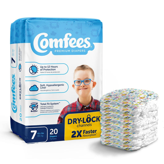 Unisex Baby Diaper Comfees Size 7 Disposable Moderate Absorbency, Packaging Type- Case
