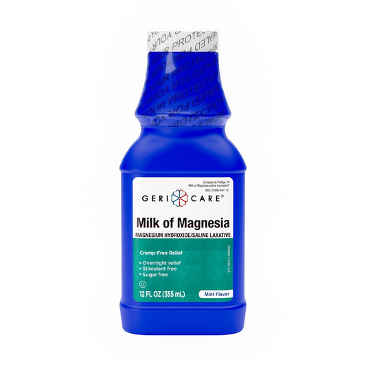 Laxative Milk of Magnesia Mint Flavor Liquid 12 oz. Magnesium Hydroxide, Packaging Type- Case
