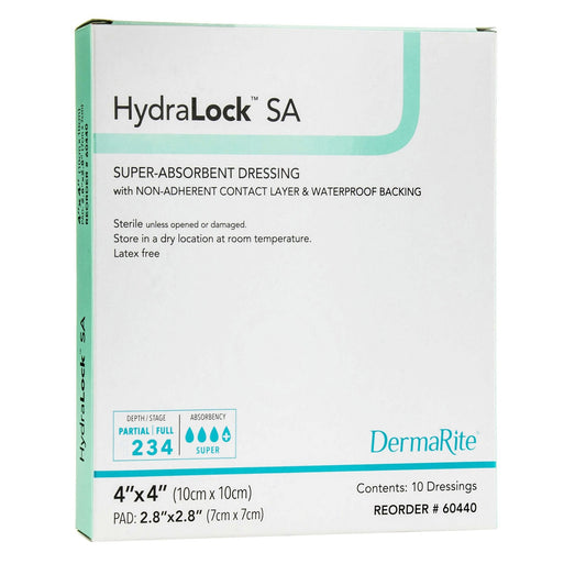 Super Absorbent Dressing HydraLock™ SA 4 X 4 Inch Square,  Packaging Type- Each