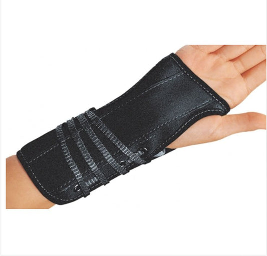 Wrist Brace ProCare Aluminum / Flannel / Suede Right Hand Black Large,  Packaging Type- Each