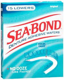 Denture Adhesive Sea Bond Wafer 15 per Box, Packaging Type- Box