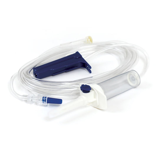 Primary IV Administration Set TrueCare Gravity 1 Port 20 Drops / mL Drip Rate 15 Micron Filter 92 Inch Tubing Solution Without Flow Regulator, Packaging Type- Box