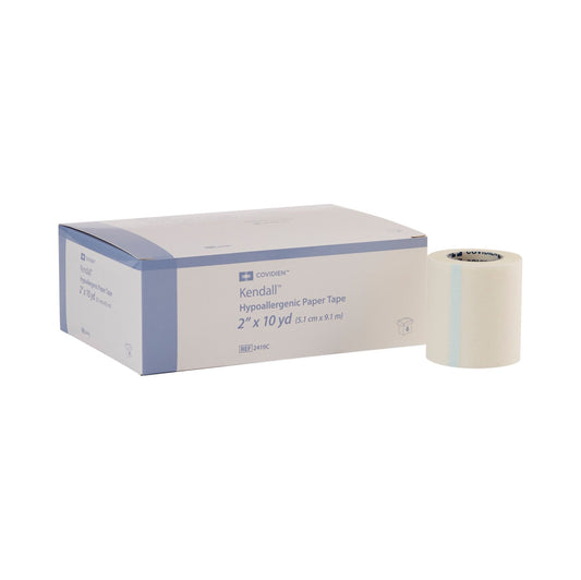 Hypoallergenic Medical Tape Kendall™ Hypoallergenic White 2 Inch X 10 Yard Paper NonSterile,  Packaging Type- Each