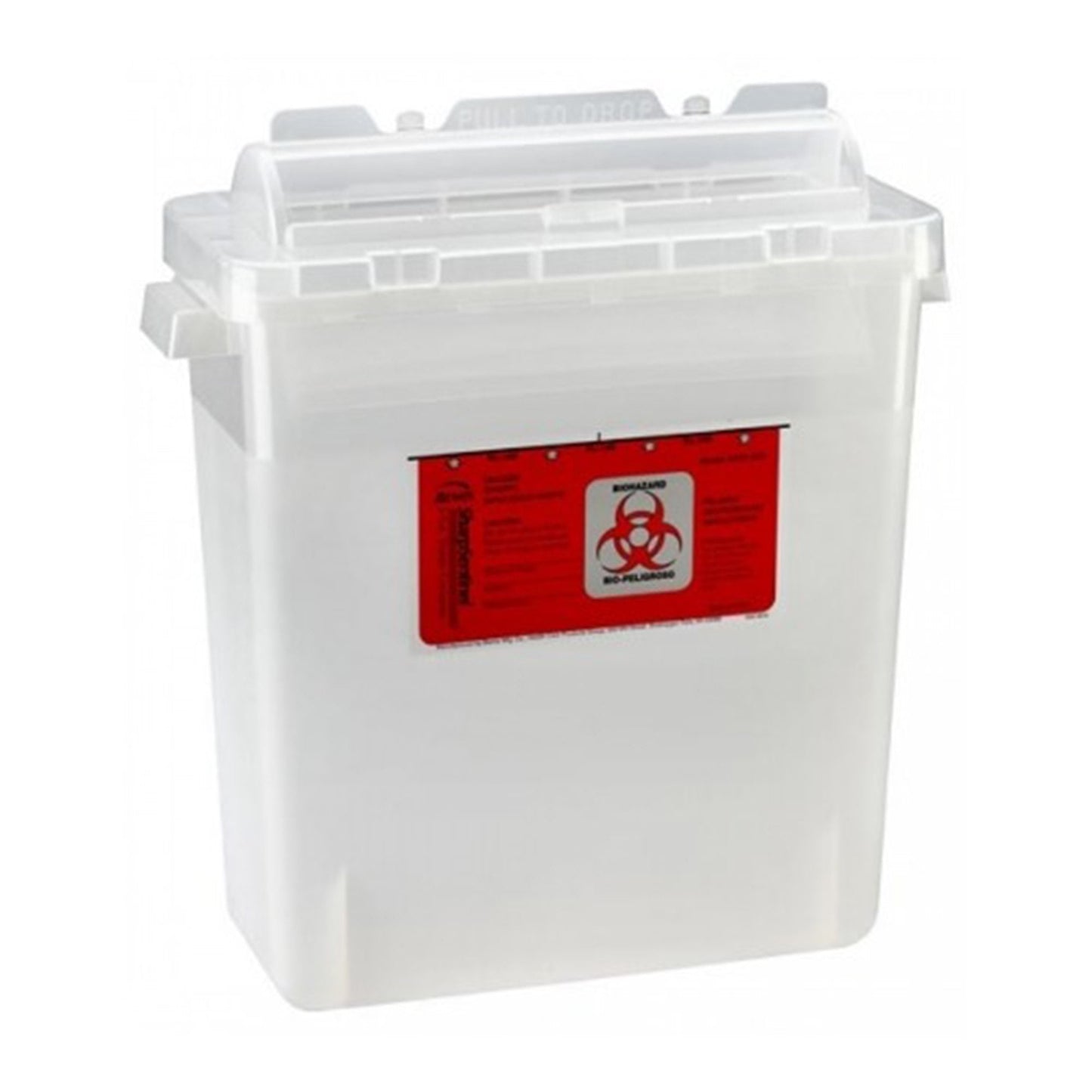 Sharps Container Bemis Sentinel Translucent Base 10 H X 5-1/4 W X 11 D Inch Horizontal Entry 1.25 Gallon