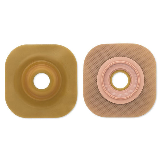 Ostomy Barrier New Image Trim to Fit, Standard Wear Adhesive Tape Borders 70 mm Flange Blue Code System Flexwear Up to 2 Inch Opening 5 X 5 Inch, Packaging Type- Box