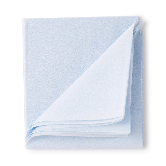 Stretcher Sheet McKesson Flat Sheet 40 W X 90 L Inch Blue Cellulose Tissue 50% / Polyethylene Film 50% Disposable, Packaging Type- Case