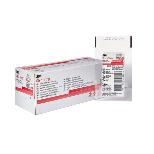 Skin Closure Strip Steri-Strip™ 1/4 X 3 Inch Nonwoven Material Flexible Strip Tan,  Packaging Type- Each
