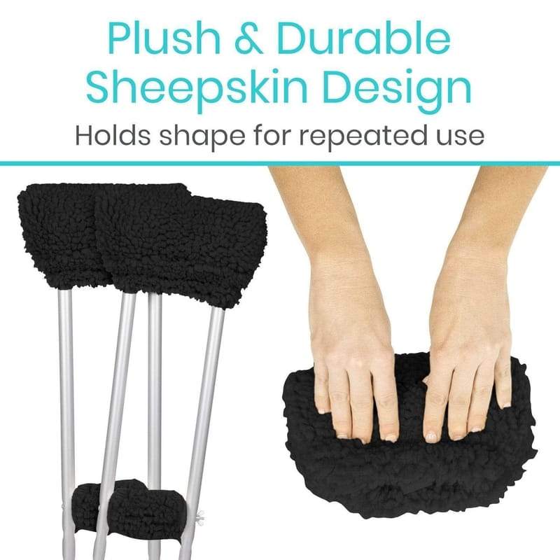Sheepskin Crutch Pads - Pink - pads-for-crutches