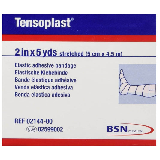 Elastic Adhesive Bandage Tensoplast 2 Inch X 5 Yard No Closure Tan NonSterile Medium Compression, Packaging Type- Each