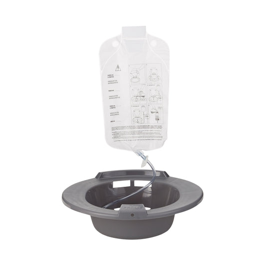 Sitz Bath McKesson Round Graphite Plastic 2000 mL Bag Graduated, 500 mL Increments up to 2000 mL, Packaging Type- Case