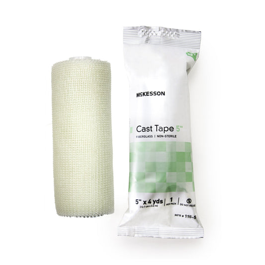 Cast Tape McKesson 5 Inch X 12 Foot Fiberglass White, Packaging Type- Box