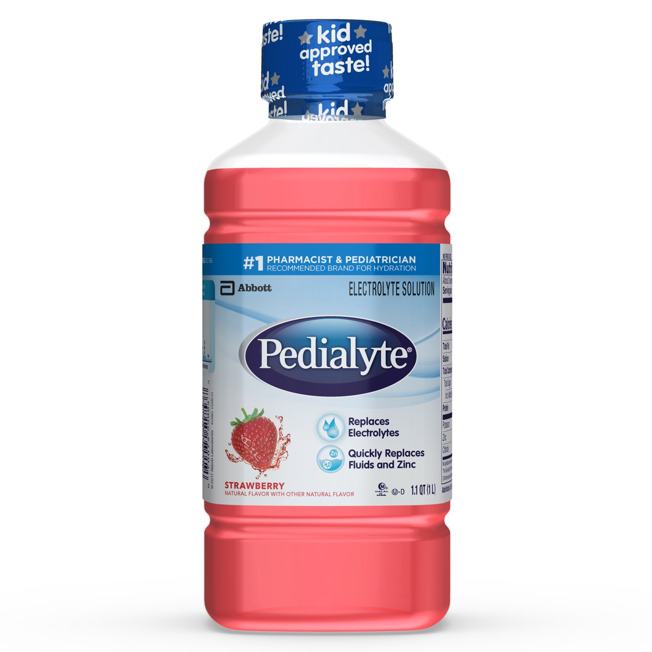 Oral Electrolyte Solution Pedialyte Classic Strawberry Flavor 33.8 oz. Electrolyte, Packaging Type- Each