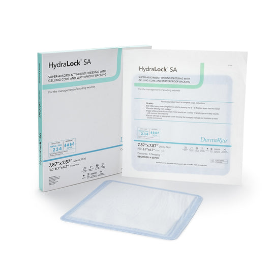 Super Absorbent Dressing HydraLock™ SA 7.87 X 7.87 Inch Square,  Packaging Type- Each