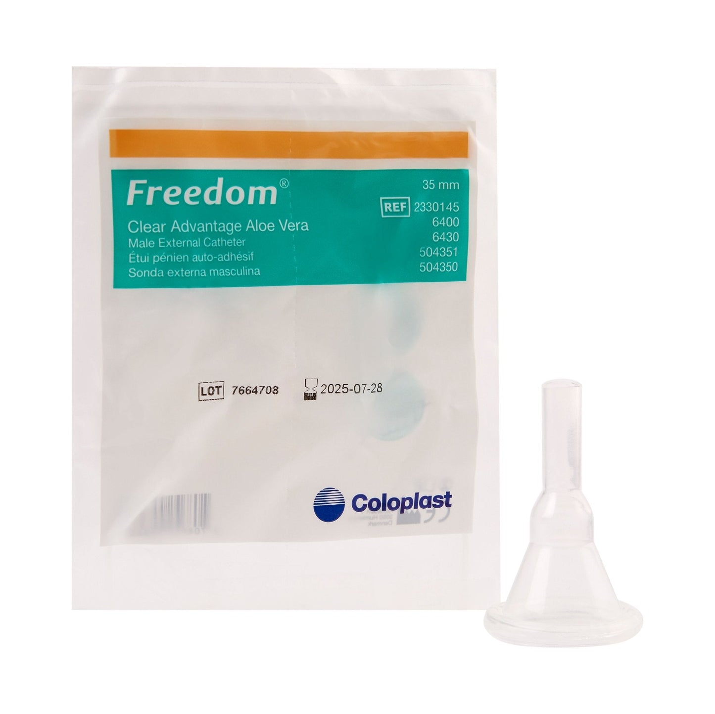 Male External Catheter Clear Advantage Self-Adhesive Strip Silicone Large,  Packaging Type- Each