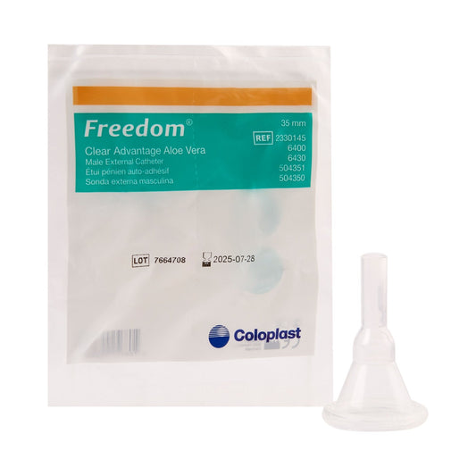 Male External Catheter Clear Advantage Self-Adhesive Strip Silicone Large,  Packaging Type- Each