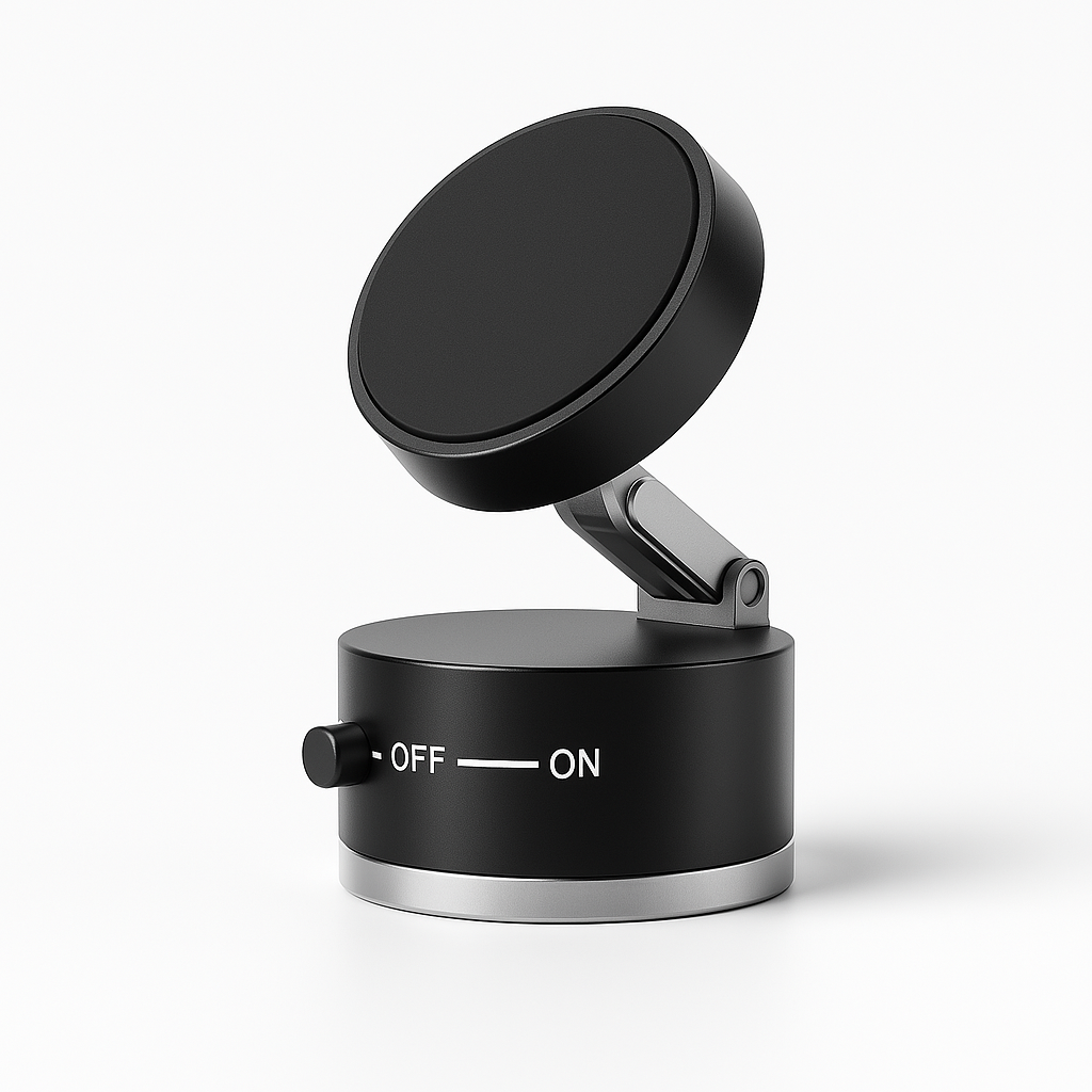 Airis Magnetic Vacuum Phone Holder – Hands-Free Car Mount with 360° Rotation