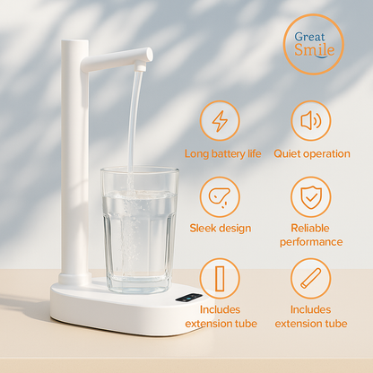 HydroEase Smart Water Dispenser – Rechargeable, 8-Level Flow Control, Portable Stand