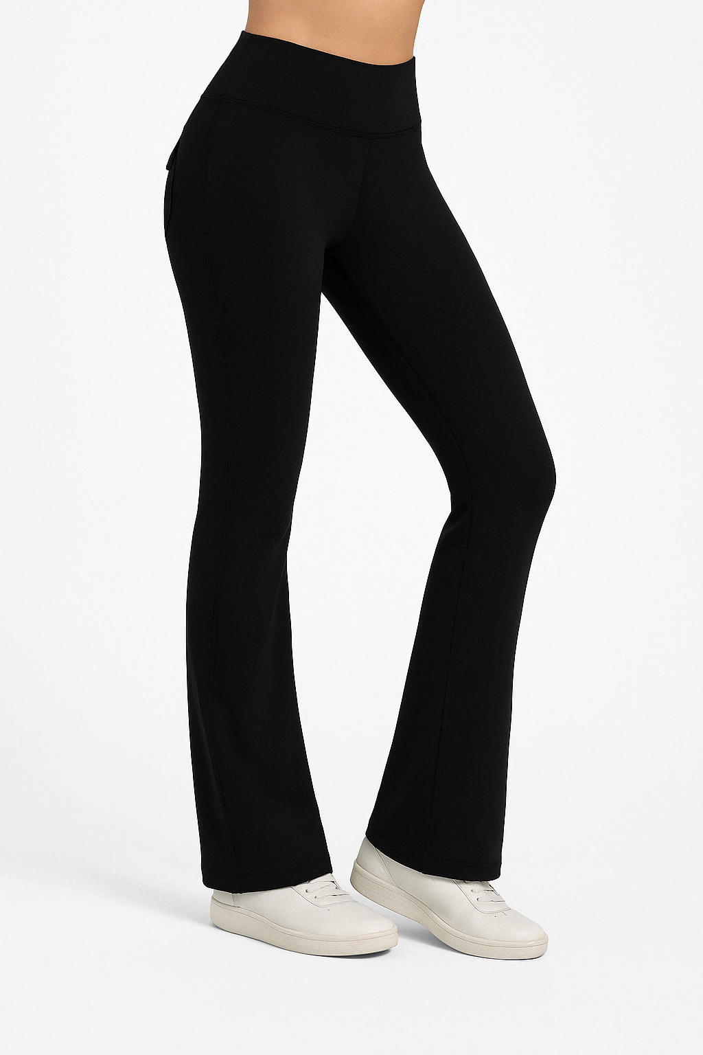 FlexiFit Flare Leggings – High-Waist Scrunch Booty Yoga Pants with Pockets