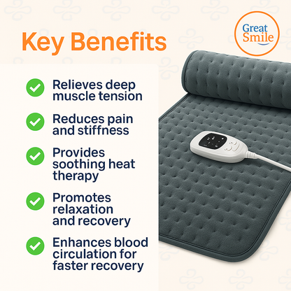 ThermaRelief Pro Electric Heating Pad – Fast-Acting, Large, Ultra-Soft