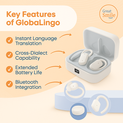 GlobaLingo™ Translator Earbuds – Real-Time, 40+ Languages, Accurate