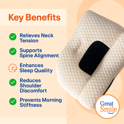AlignRest™ Neck Pillow –  Memory Foam Cervical Pillow for Better Sleep