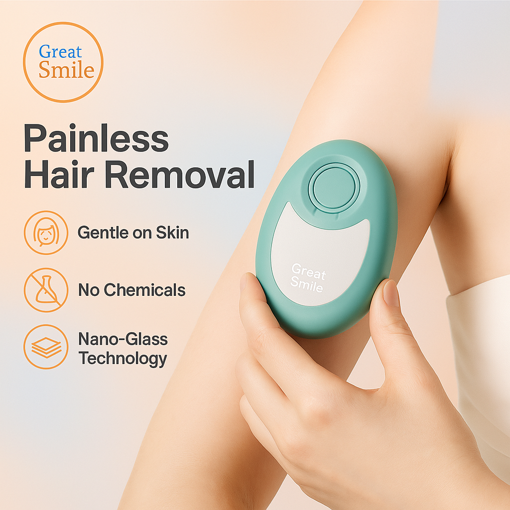 SilkEase™ Crystal Hair Eraser – Painless Exfoliating Hair Removal Tool for Smooth Skin
