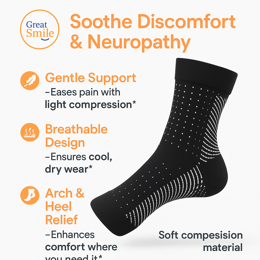 SootheStep™ Neuropathy Socks for Pain Relief - Soft Compression Support