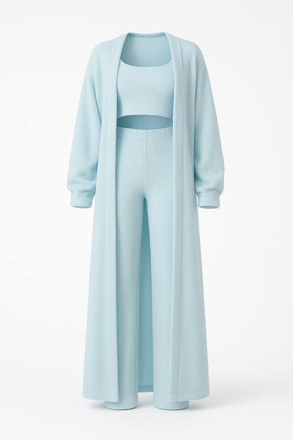 SnuggleSoft™ 3-Piece Lounge Set – Ultra Plush Winter Pajamas for Women