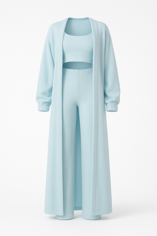 SnuggleSoft™ 3-Piece Lounge Set – Ultra Plush Winter Pajamas for Women