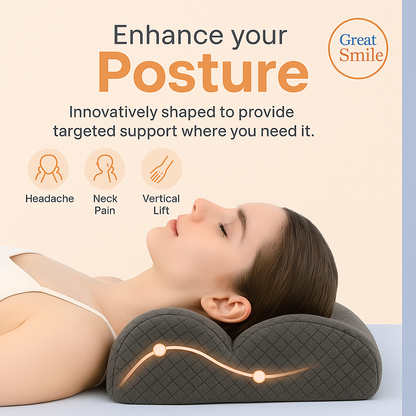 NeckNest ErgoSleep Pillow – Orthopedic Memory Foam for Neck & Spine Relief