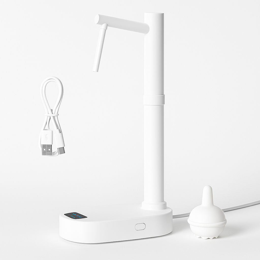 HydroEase Smart Water Dispenser – Rechargeable, 8-Level Flow Control, Portable Stand