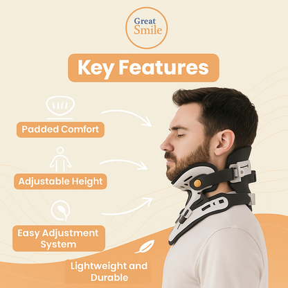 AlignoFlex Neck Support Brace – Adjustable Cervical Collar for Pain Relief & Posture