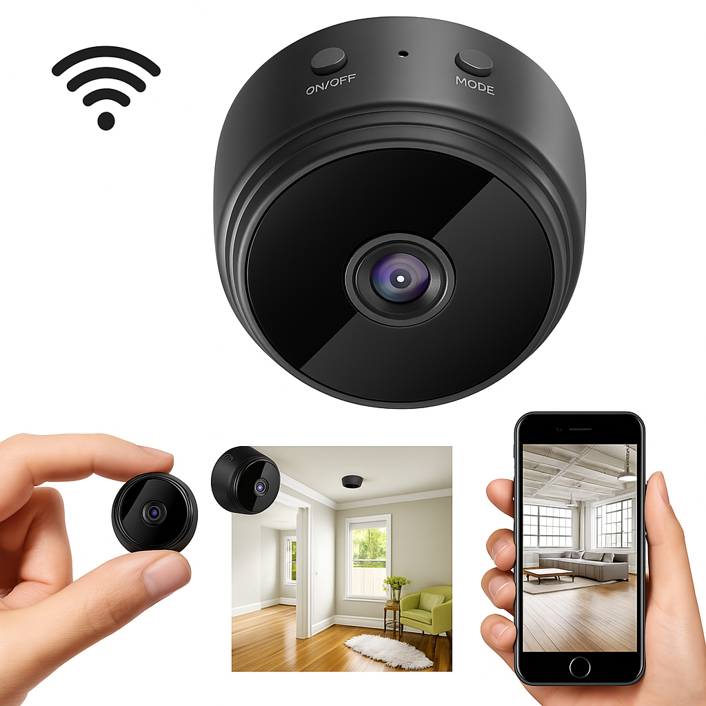 Mini Wireless Surveillance Camera - Portable HD Security Cam with Night Vision