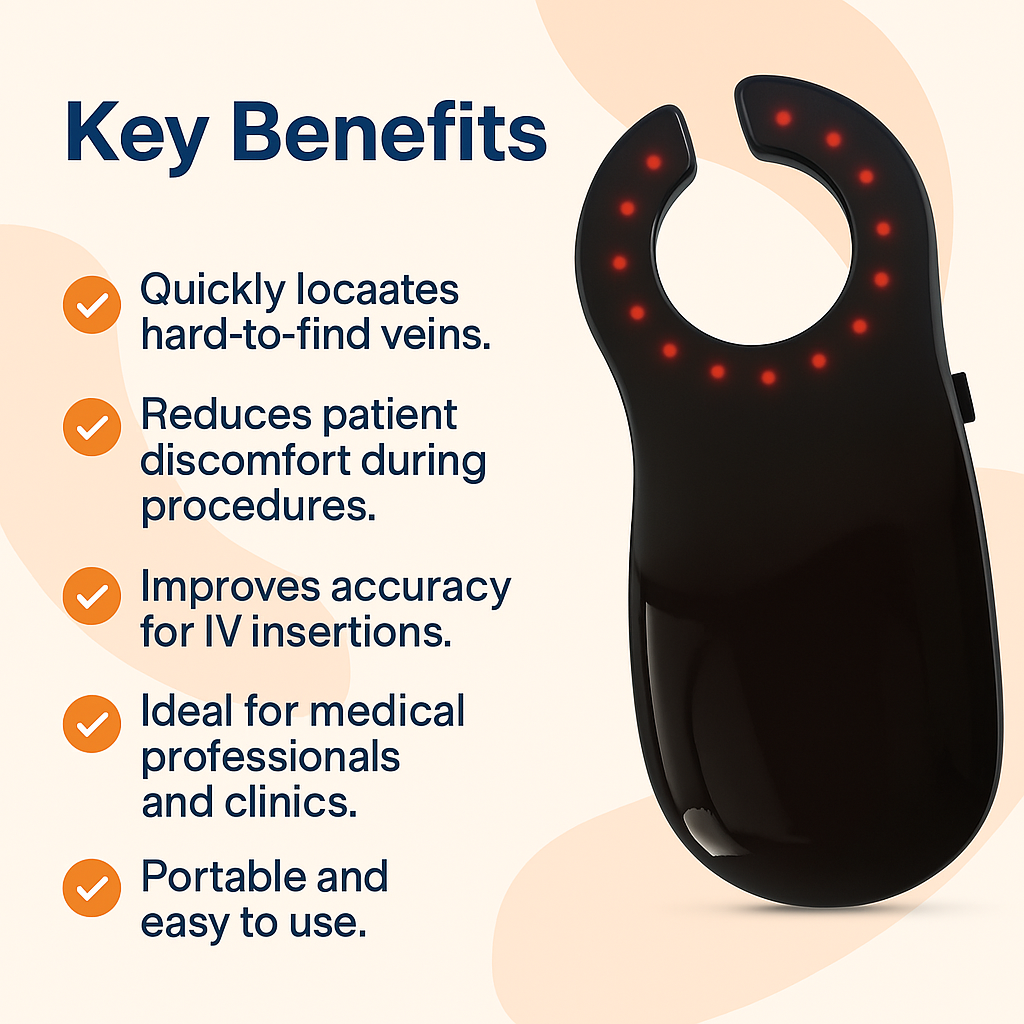 VeinGlow™ Vein Locator Machine – Portable, Accurate, Rechargeable
