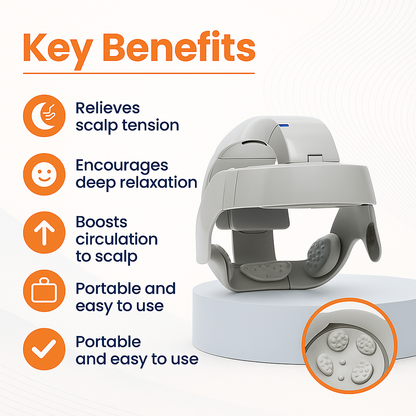 Scalp Bliss™ Electric Head Massager – Cordless, Waterproof, 360° Relief