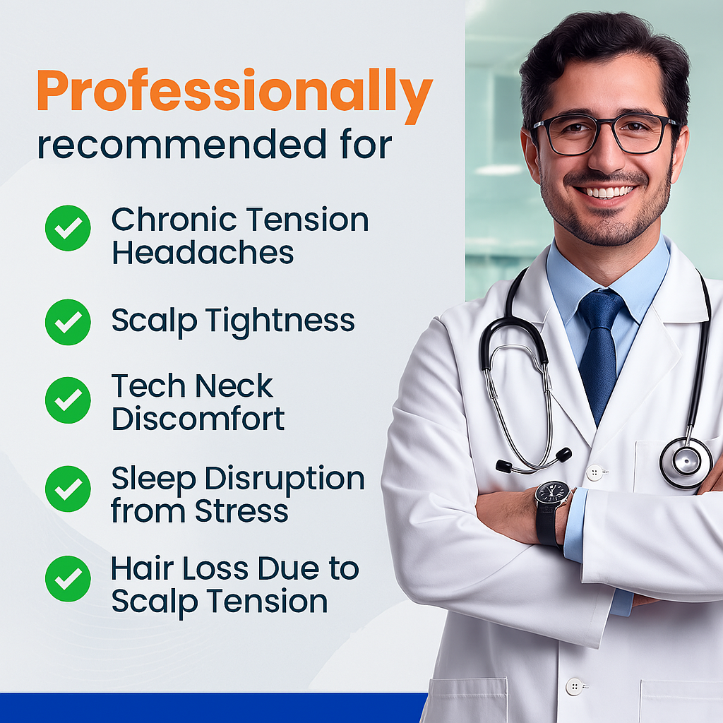 Scalp Bliss™ Electric Head Massager – Cordless, Waterproof, 360° Relief