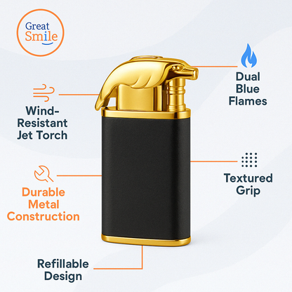 Inferno Torch – Dual Jet Blue Flame Windproof Lighter