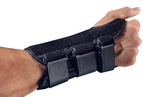 Wrist Brace ProCare ComfortFORM Aluminum / Foam / Spandex / Plastic Right Hand Black Small