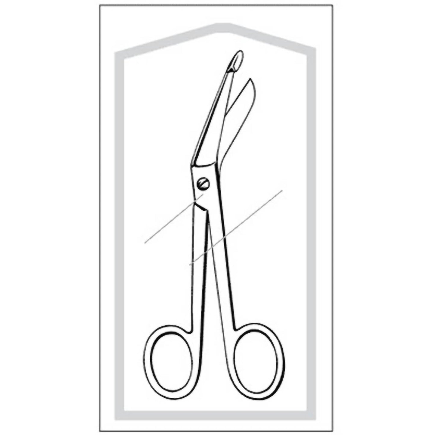 Bandage Scissors Econo™ Lister 5 Inch Length Floor Grade Stainless Steel Sterile Finger Ring Handle Angled Blunt Tip / Blunt Tip, Packaging Type- Each