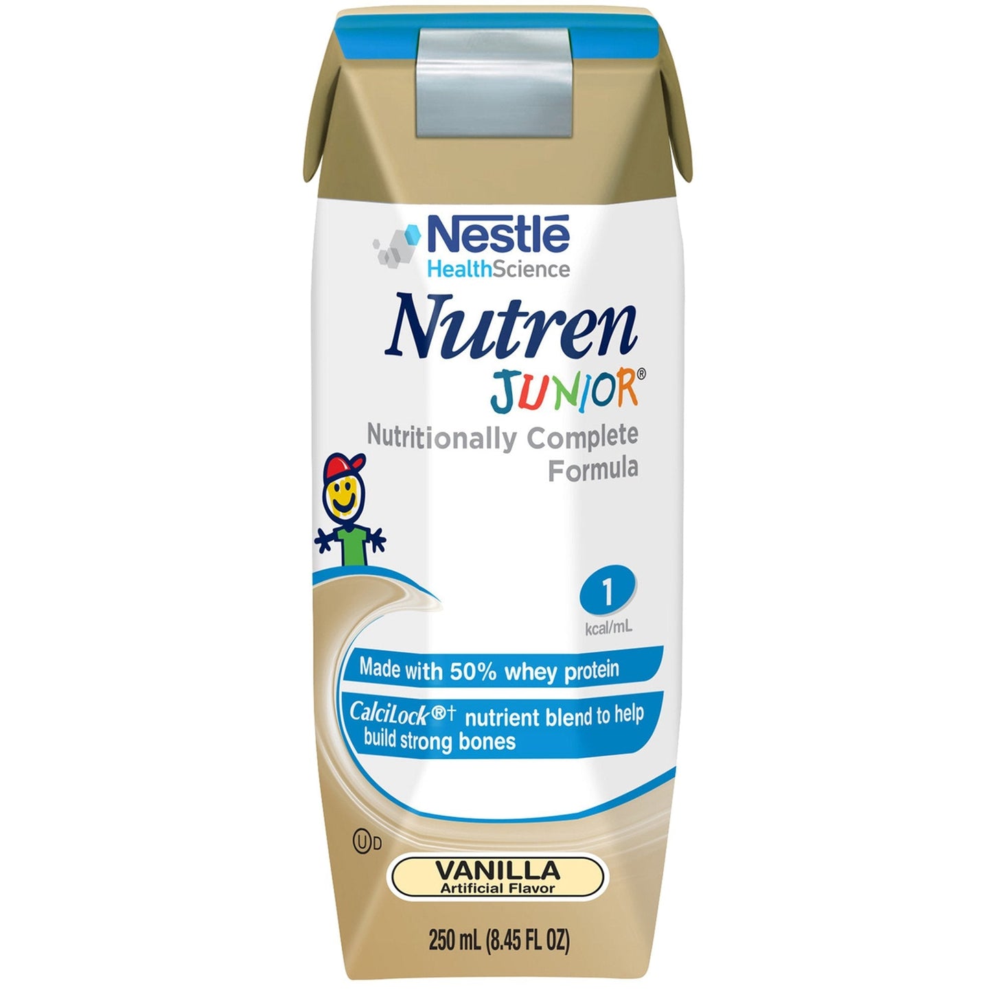 Pediatric Oral Supplement Nutren Junior Vanilla Flavor 8.45 oz. Tetra Prisma Liquid Whey Protein Lactose Intolerance, Packaging Type- Each