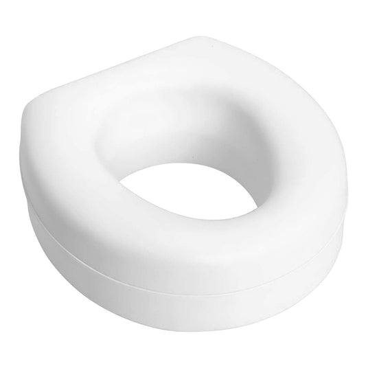 Raised Toilet Seat HealthSmart 5 Inch Height White 250 lbs. Weight Capacity.,  Packaging Type- Each