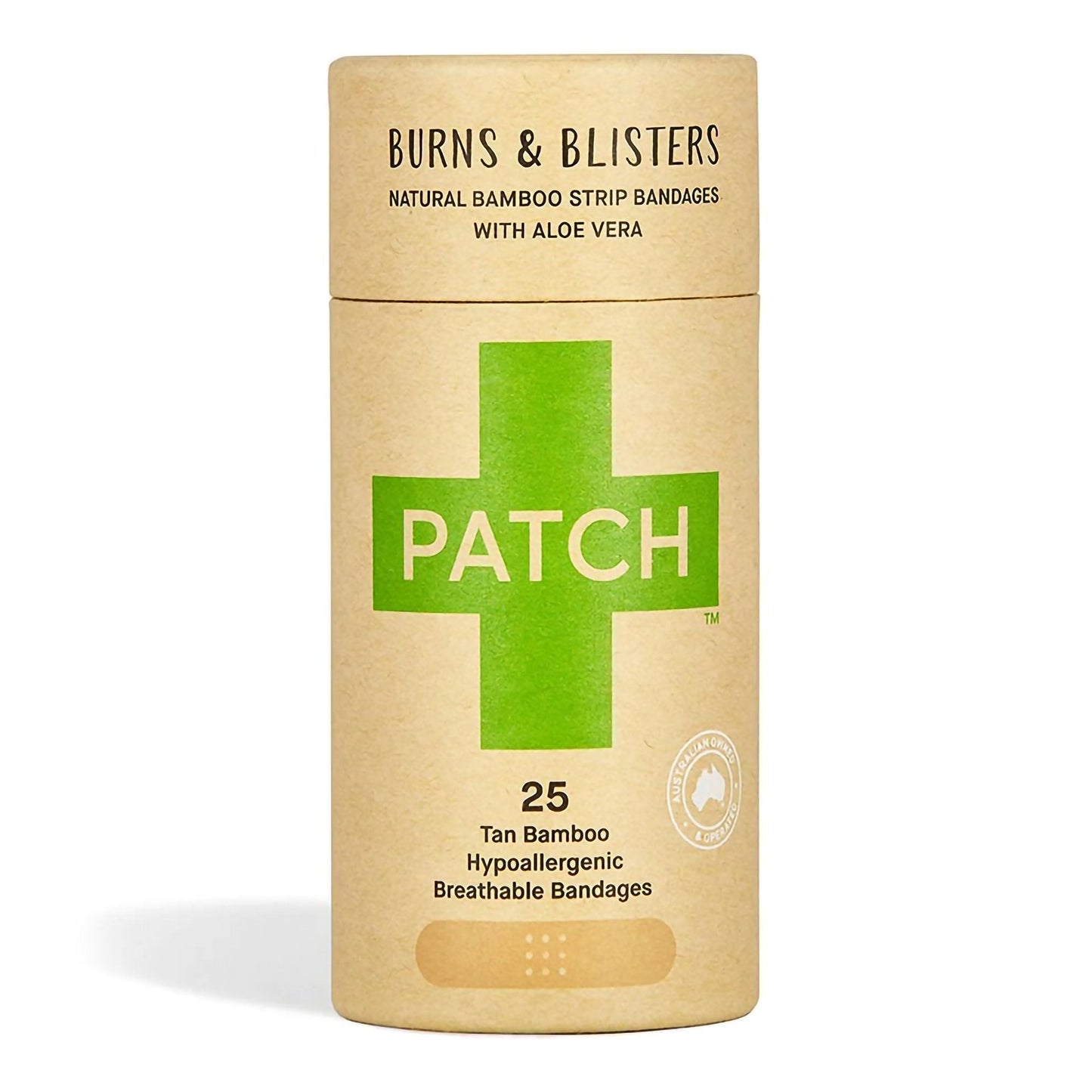 Adhesive Strip Patch 3/4 X 3 Inch Bamboo / Aloe Vera Rectangle Tan Sterile, Packaging Type- Box
