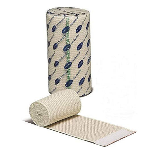 Elastic Bandage EZe-Band LF 6 Inch X 5 Yard Double Hook and Loop Closure Tan NonSterile Standard Compression,  Packaging Type- Each