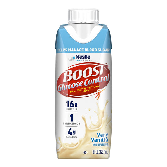 Oral Supplement Boost Glucose Control Very Vanilla Flavor Liquid 8 oz. Carton,  Packaging Type- Each