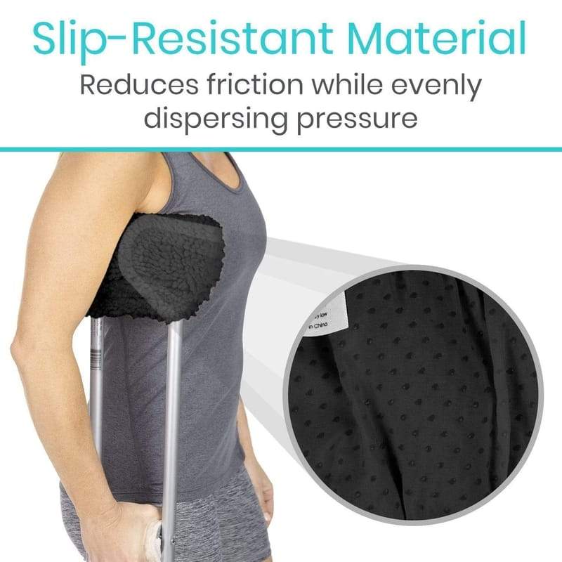 Sheepskin Crutch Pads - Blue - pads-for-crutches