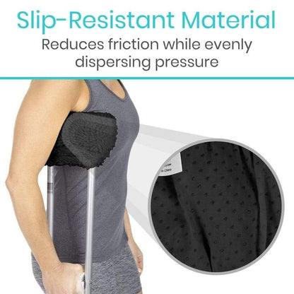 Sheepskin Crutch Pads - Blue - pads-for-crutches